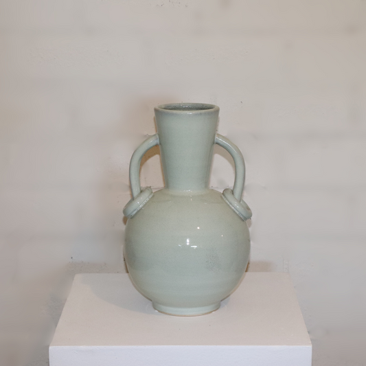 Mint Green Urn Vase