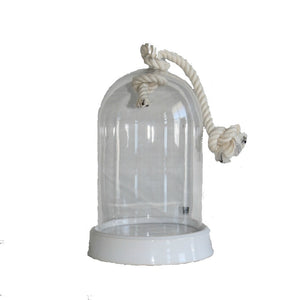 Glass cloche with rope - adorned-interiors